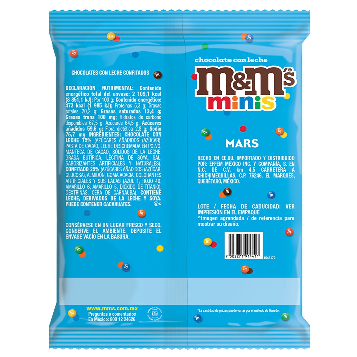 M&M's Minis Chocolates con Leche Confitados 446 g