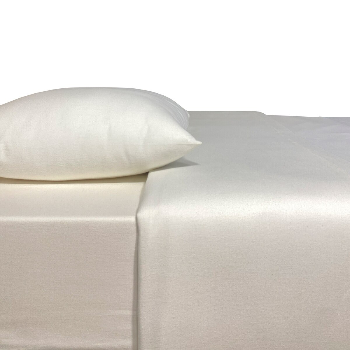 Flannel From Portugal, Juego de Sábanas de Franela, Tamaño Individual 3 piezas, Ivory