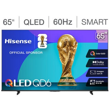 Hisense Pantalla 65" QLED 4K Smart TV