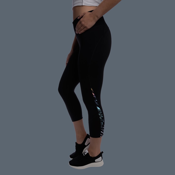 Kirkland Signature, leggings para dama con detalle reflectivo, negro