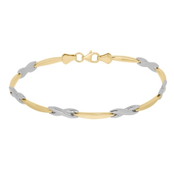 Pulsera, Oro Amarillo de 14kt con Rodio