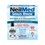 NeilMed Sinus Rinse Enjuague Nasal de Solución Salina con 60 Sobres + Frasco de enjuague de 240ml