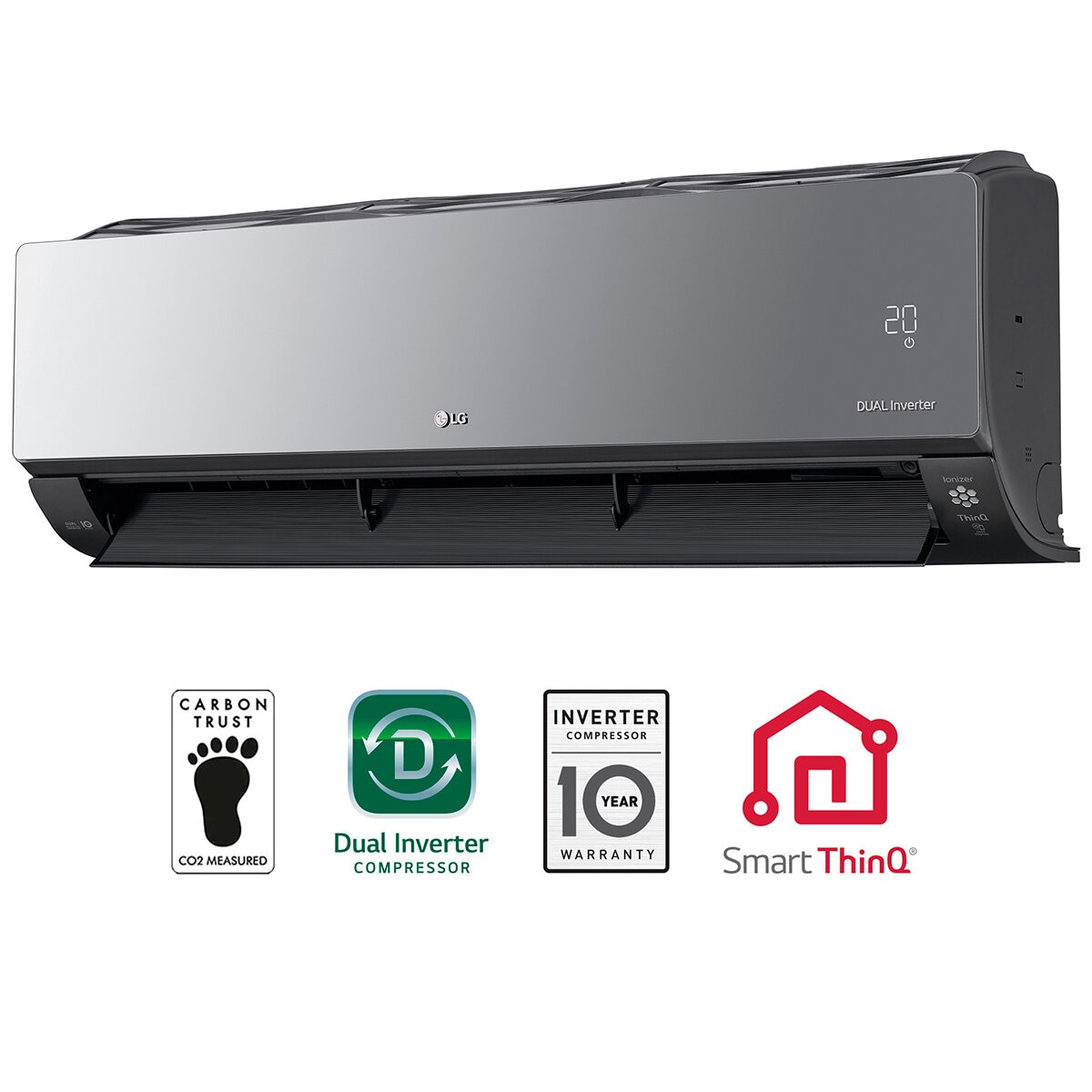 LG Aire Acondicionado ArtCool Inverter, VR182HW, Enfriamiento y Calefacción, 220V, 1.5 Toneladas, 18,000 BTU/h, WiFi
