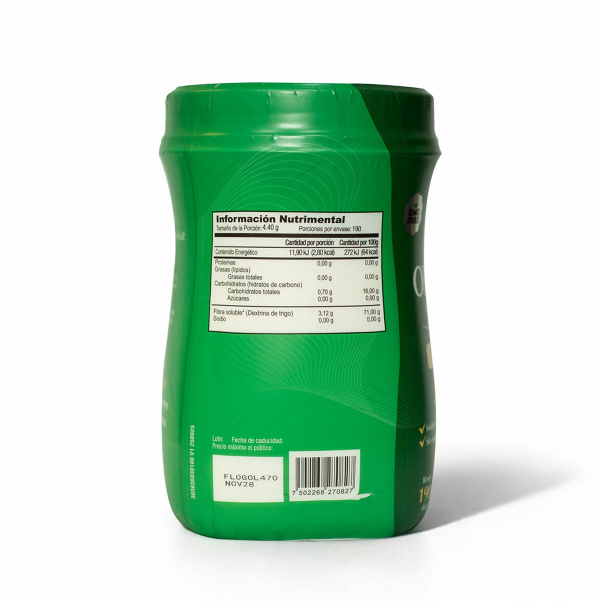 Optigest Fibra Soluble con Prebiótico Frasco de 836 g Optigest Fibra Soluble con Prebiótico Frasco de 836 g