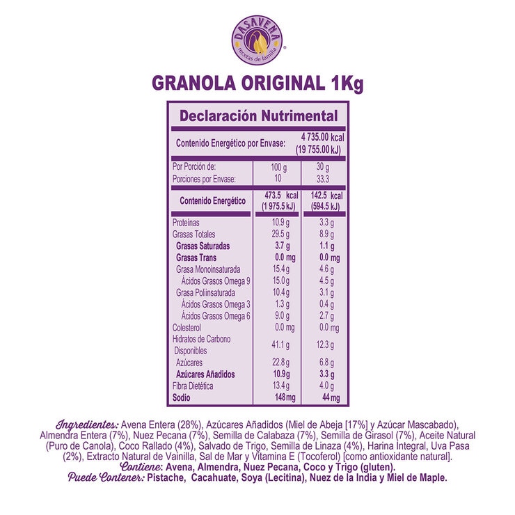 Dasavena Granola Gourmet 1 kg