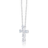 Dije de Cruz de Diamantes, 0,45 ct, Oro Blanco 14K