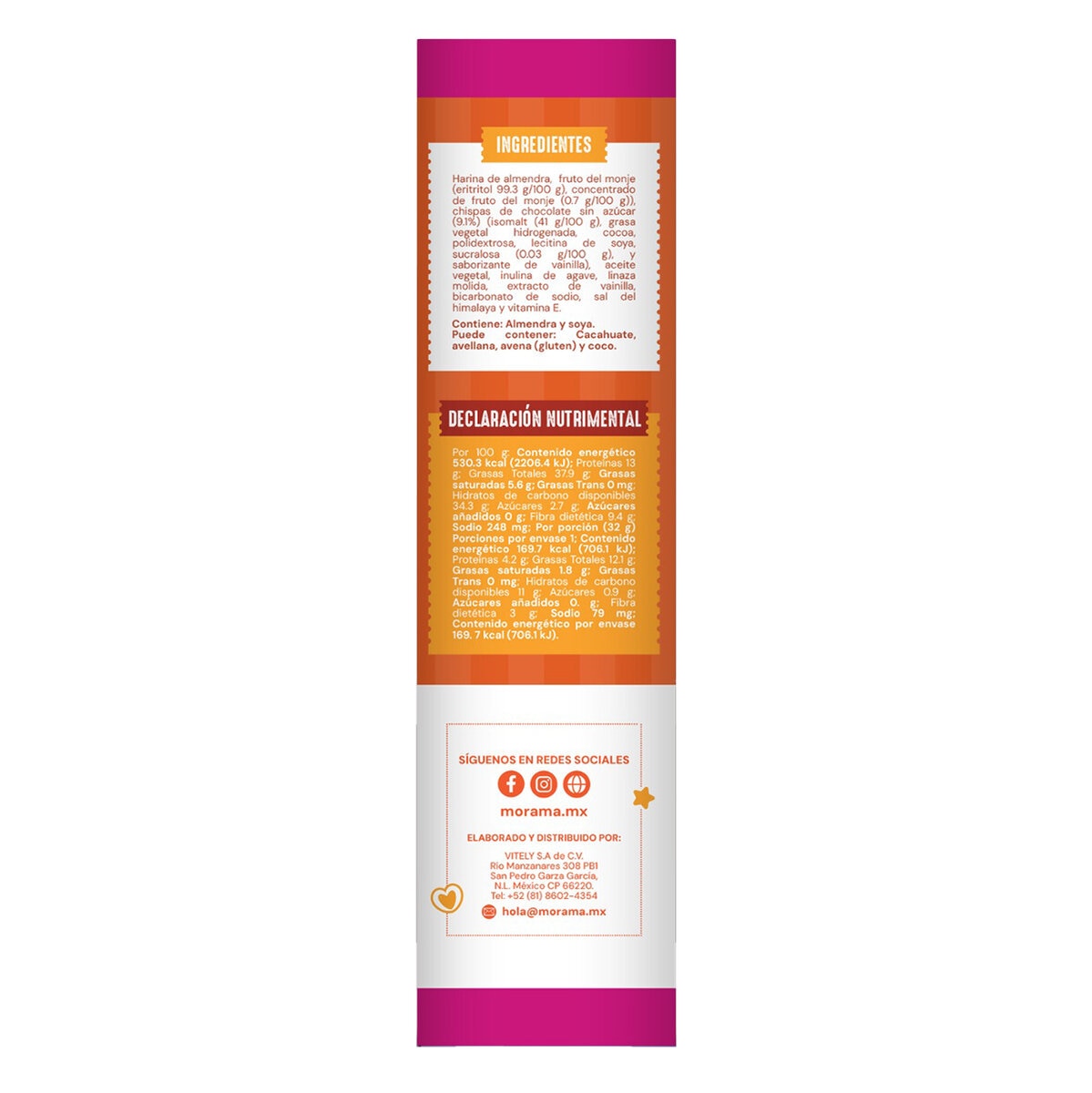 Morama Galletas Keto con Chispas de Chocolate 384 g