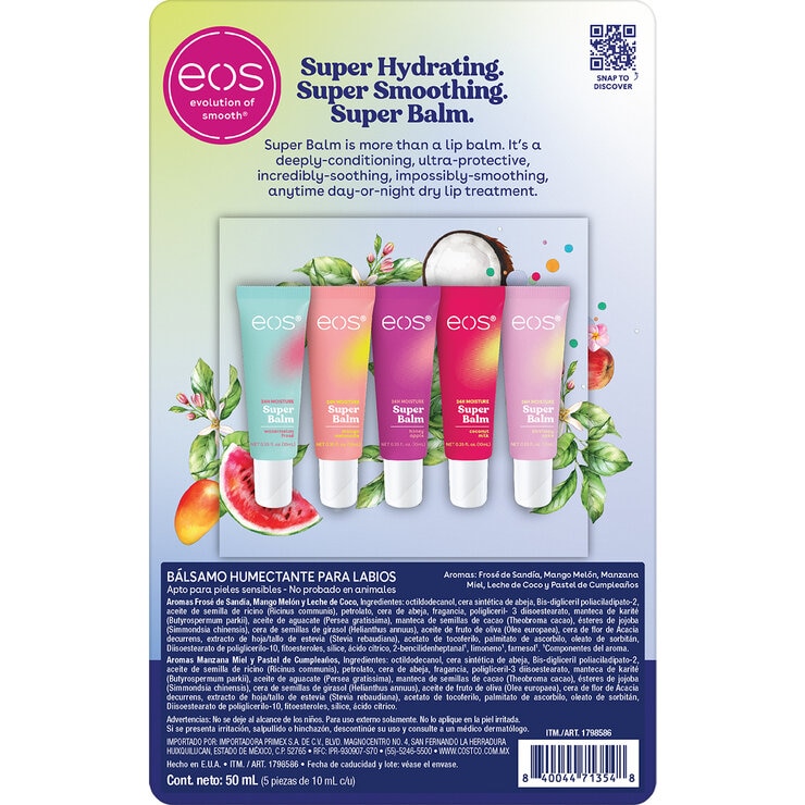 EOS Super Bálsamo para Labios 5 Tubos