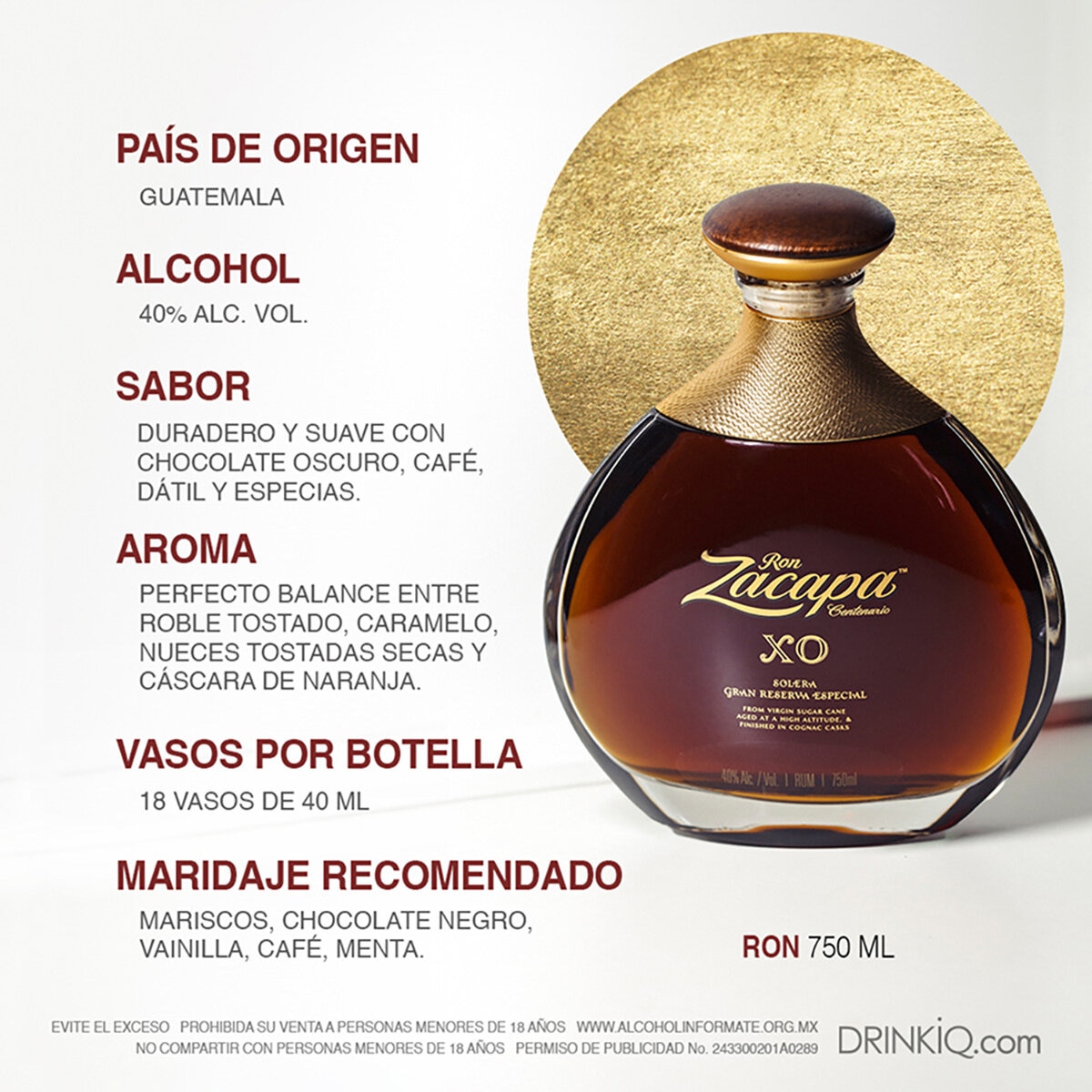 Ron Zacapa Centenario XO Solera Gran Reserva Especial 750 ml