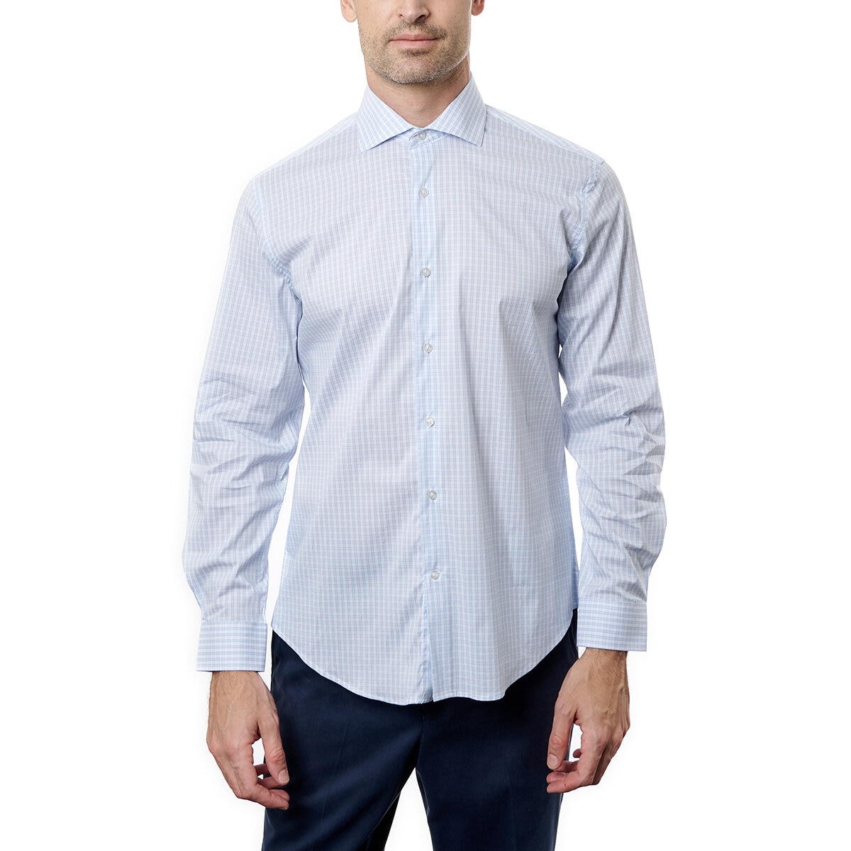 DKNY Camisa para Caballero Azul Cuello 15.5 Manga 34/35