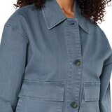 Three Dots Chamarra ligera para Dama Azul Extra Grande