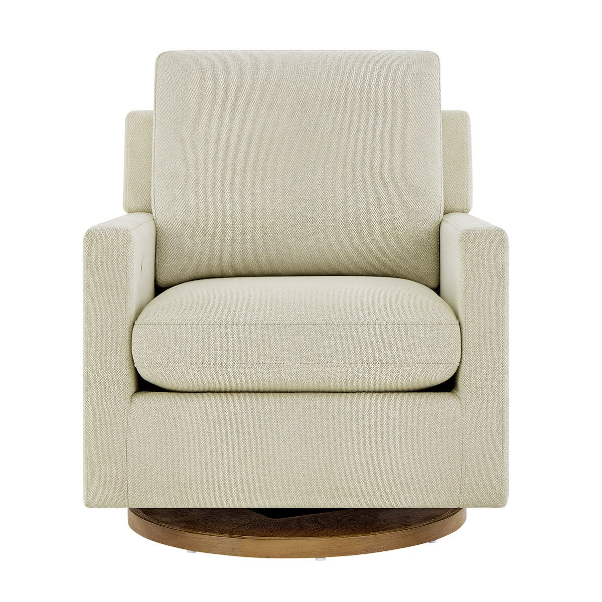 Thomasville, Sillón Giratorio de Tela con Otomano
