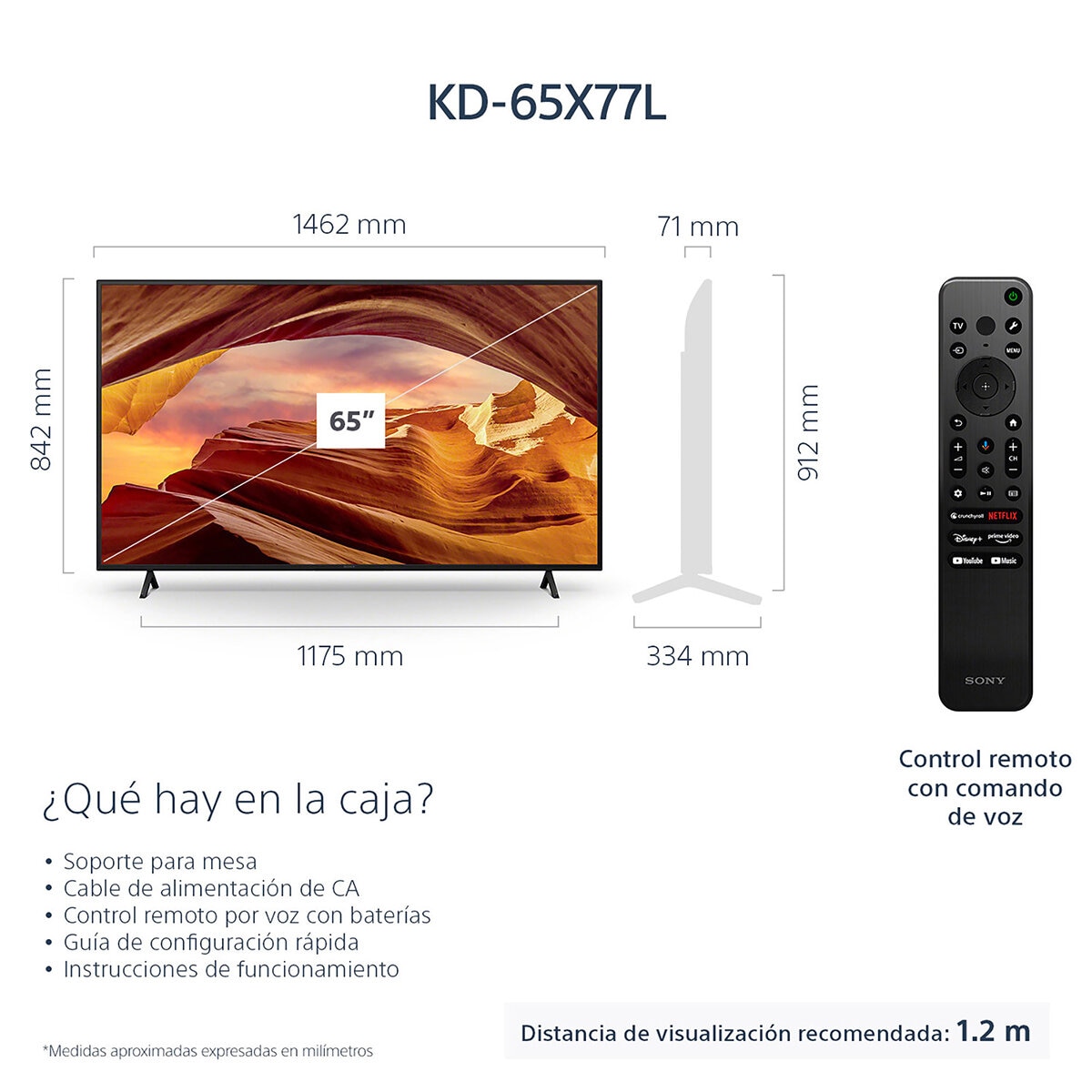 Sony Pantalla 65” 4K UHD Google TV