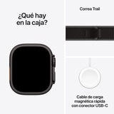 Apple Watch Ultra 3 (GPS + Celular) 49mm Titanio Negro + Correa Trail Negro Carbon - Talla M/L