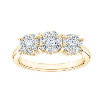 Anillo Nupcial de Diamantes 0.50ctw, Oro Amarillo 14K