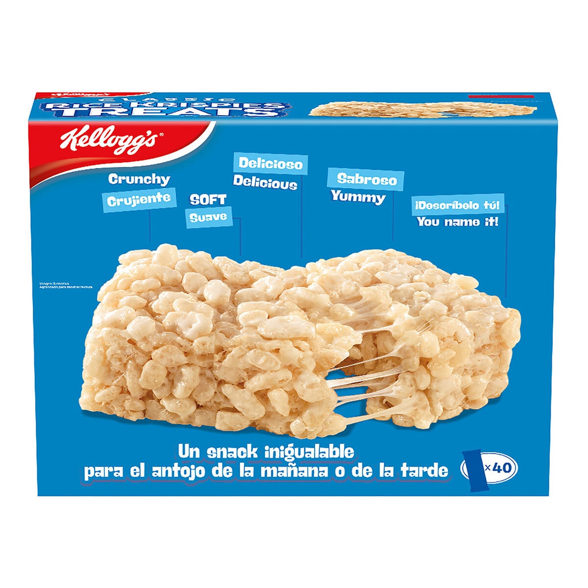 Kellogg's Barras de Arroz Inflado Rice Krispies 40 pzas de 22 g