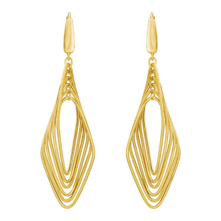 Aretes, Oro Amarillo de 14K