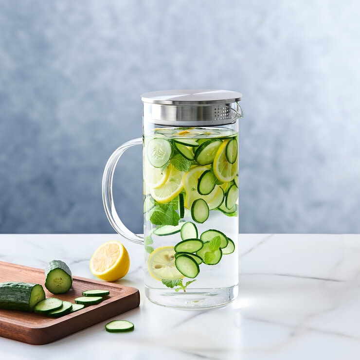 King Crystal Jarra de Vidrio de Borosilicato, 1 pieza