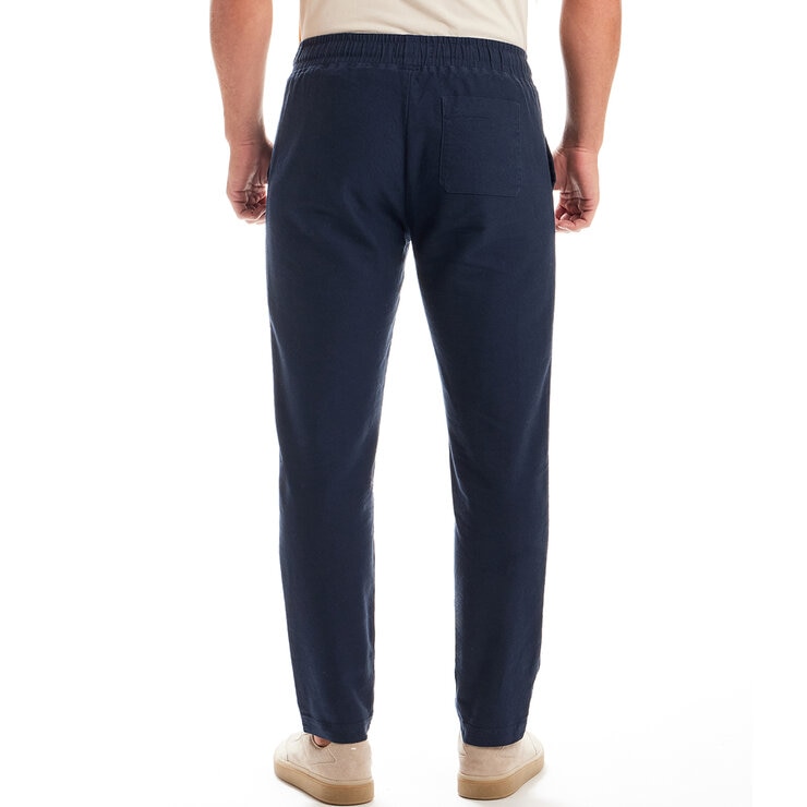 Vintage & Black Pantalones tipo Lino para Caballero Azul Chica