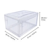 AG Box, Set de 4 Cajas de Zapatos Apilables Premium, Transparente