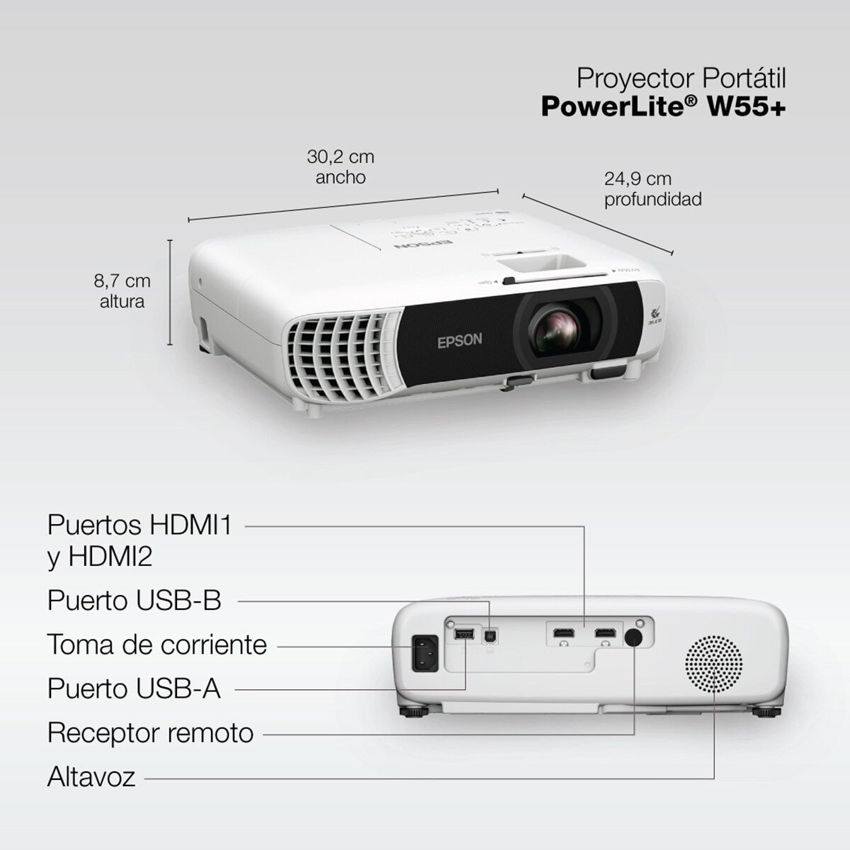 Epson Proyector Portátil Powerlite W55