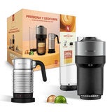 Nespresso, Cafetera Vertuo Pop con Espumador de Leche y 50 Cápsulas Nespresso, Cafetera Vertuo Pop con Espumador de Leche y 50 Cápsulas