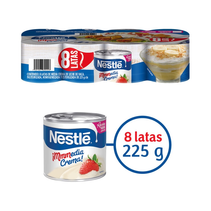 Nestle Media Crema 8 pzas de 225 g