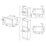 Smeg Combo microondas de empotre 60 cm y horno de empotre 60cm Smeg Combo microondas de empotre 60 cm y horno de empotre 60cm