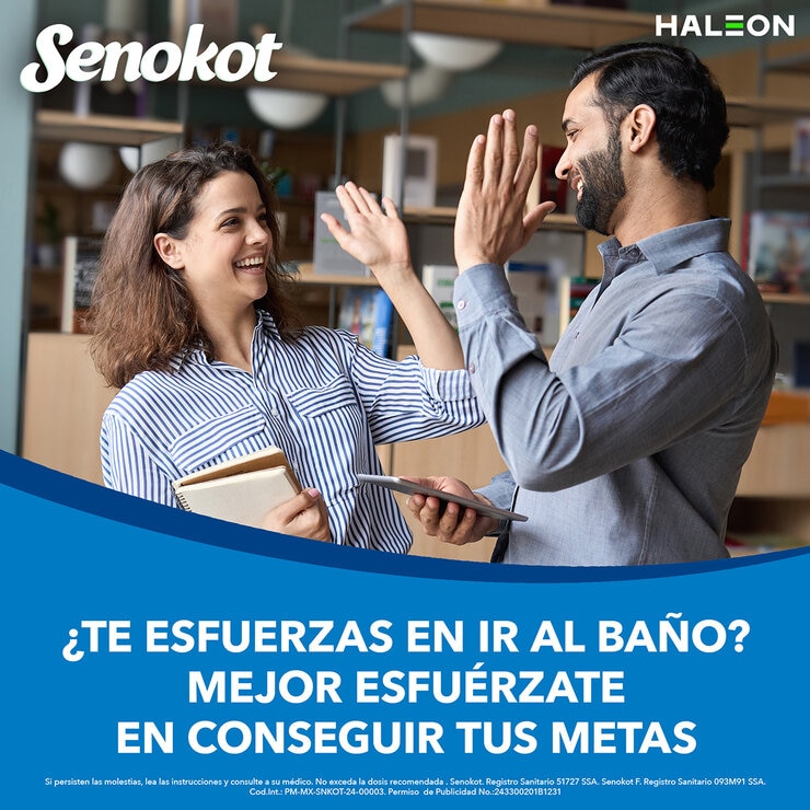 Senokot F Senósidos A-B 17.2mg Laxante Natural 30 Tabletas