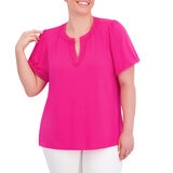 Jones NY Signature Blusa para Dama Rosa Extra Grande