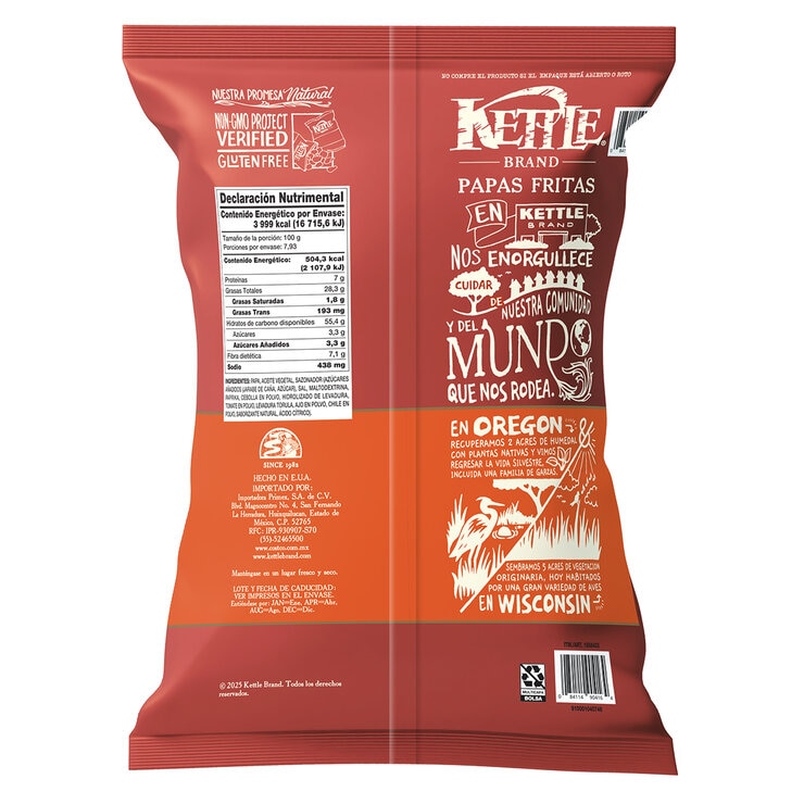 Kettle Brand Papas Fritas Sabor Barbecue 793 g