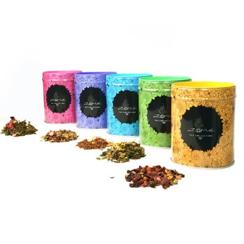 Colección  de 5 latas con té Zoma Tea 