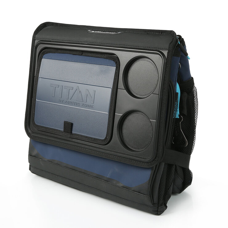 Titan Hielera Plegable para 40 Latas Azul