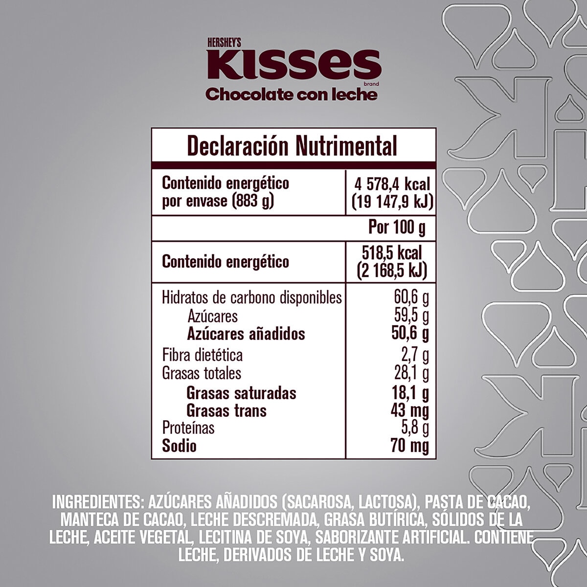 Hershey's Kisses Chocolates 883 g