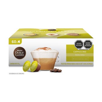 Nescafé Dolce Gusto, 60 cápsulas sabor Cappuccino Nescafé Dolce Gusto, 60 cápsulas sabor Cappuccino