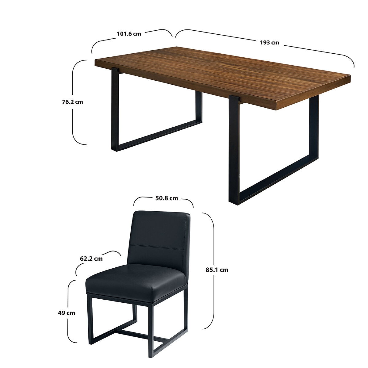 Universal Broadmoore, Tatum, Juego de Comedor de 5 piezas