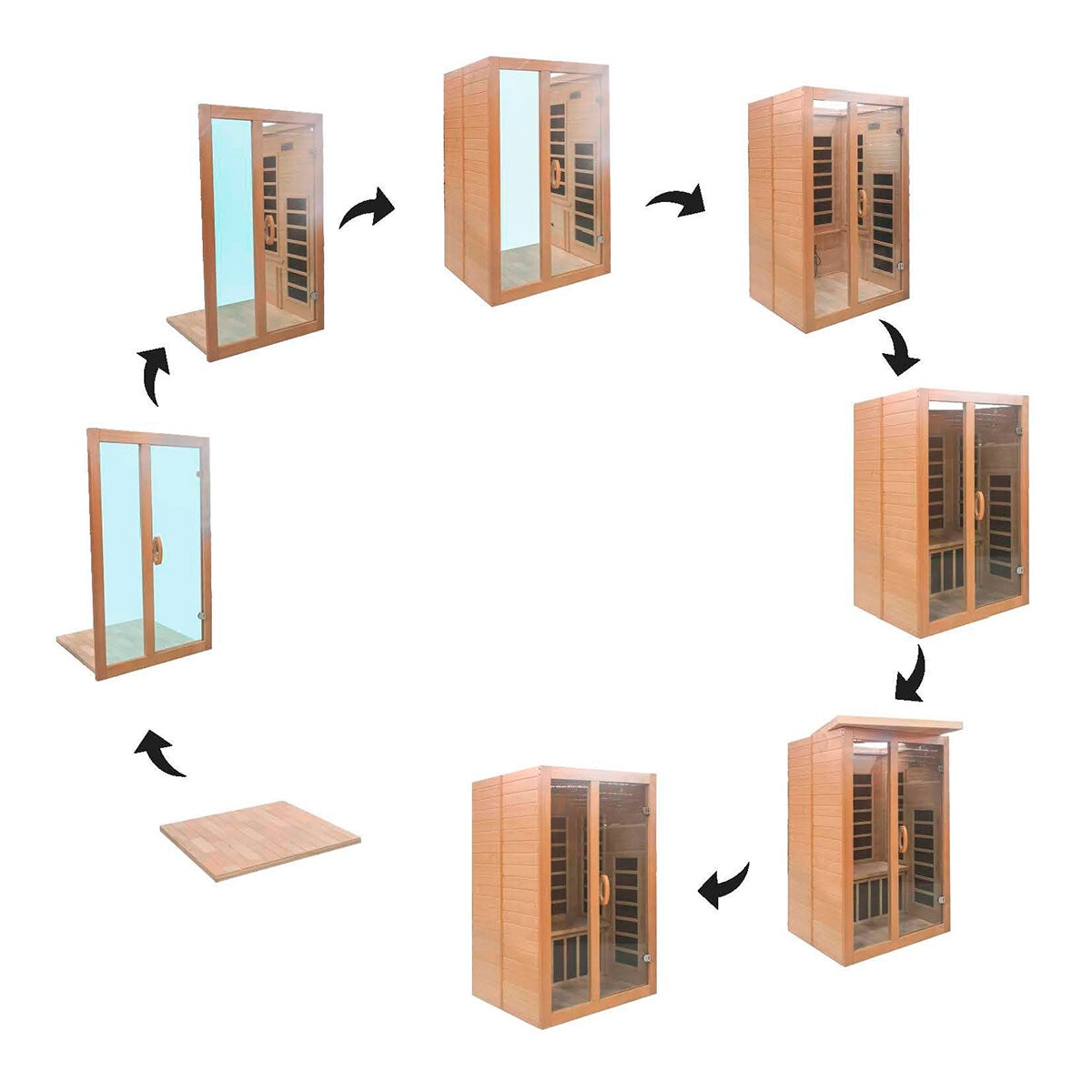 Sauna Infrarrojo de Espectro Completo Low EMF Cercano a Cero Dynamic Santiago, 2 Personas