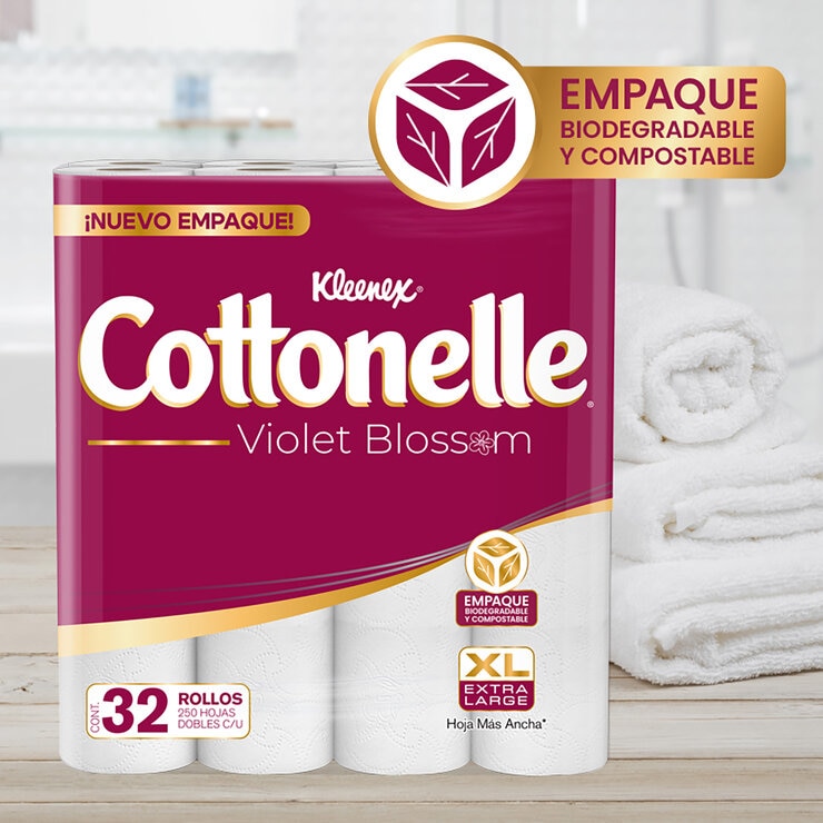 Kleenex Cottonelle Violet Blossom Papel Higiénico 32 pzas