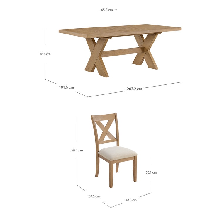 Bayside Furnishings, Augusta, Juego de Comedor de 7 piezas