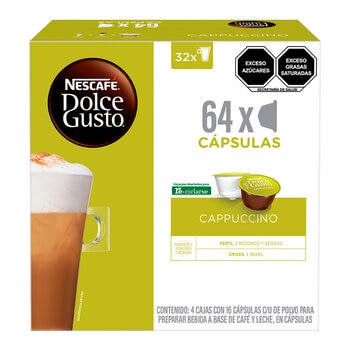 Nescafé Dolce Gusto, 64 cápsulas sabor Cappuccino