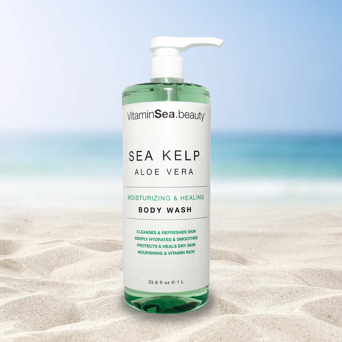 Vitamin Sea Jabón Corporal Líquido con Aloe Vera y Algas Marinas de 1 l