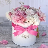 Alive, Bouquet Mix Rosa, Caja blanca, Duración 6 Meses.