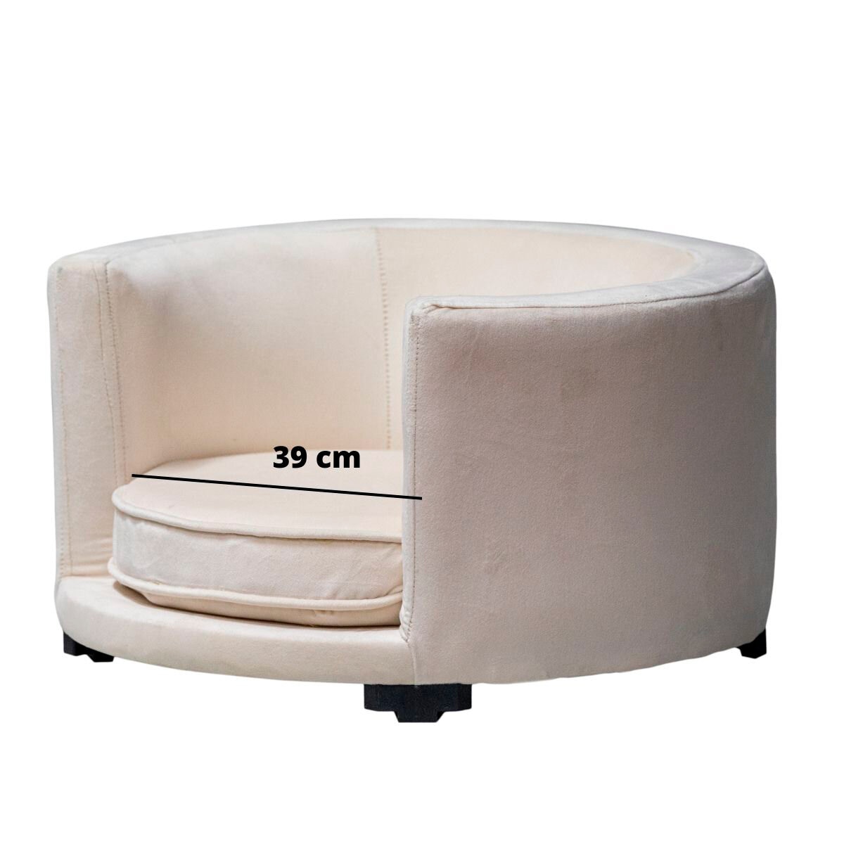 Maypet, Sillón Forrado de Terciopelo para Mascota Pequeña, Color Café