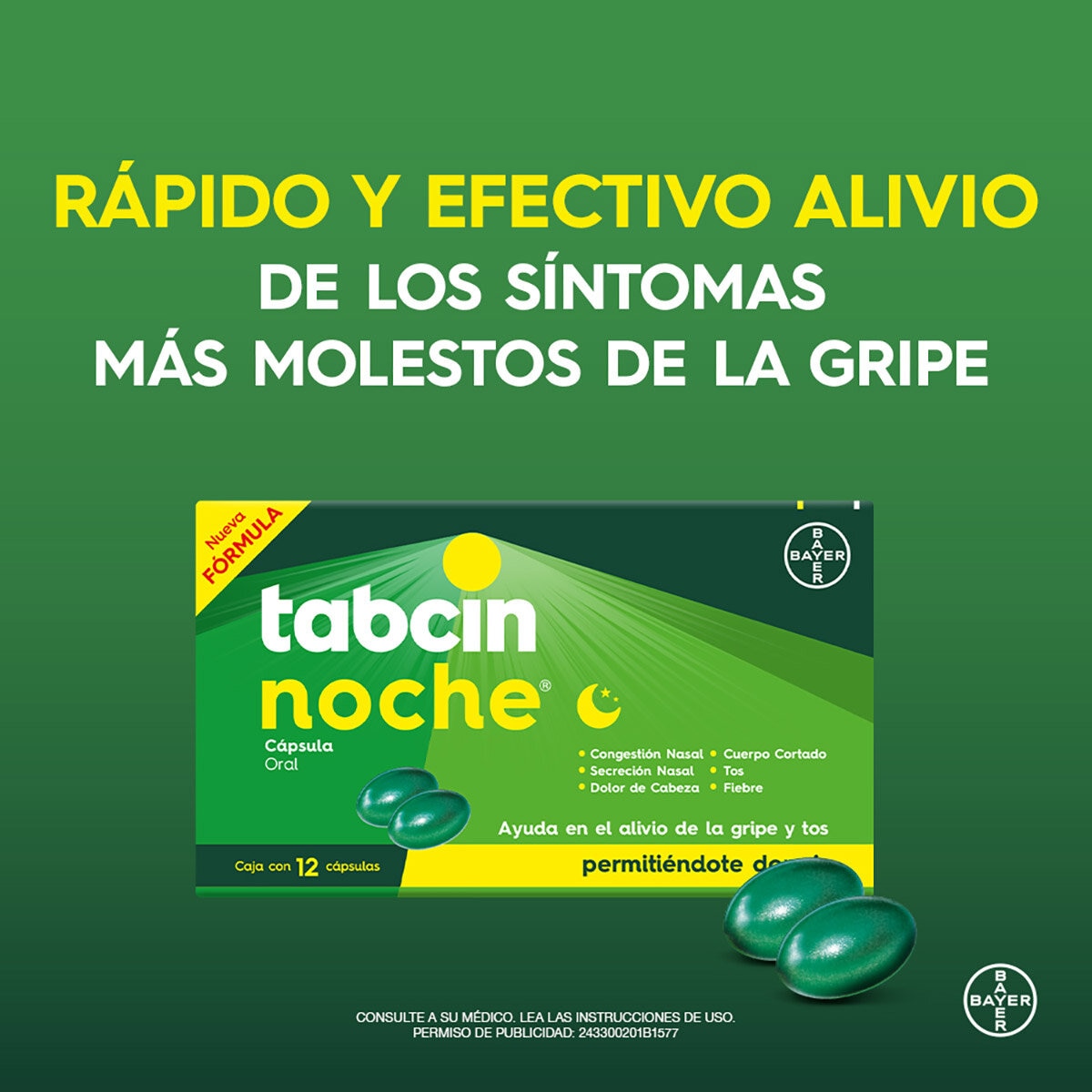 Tabcin Pods Noche 2 Cajas de 12 Cápsulas c/u