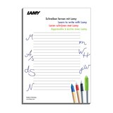 Lamy set pluma fuente y portaminas con cartuchos y minas y block de notas