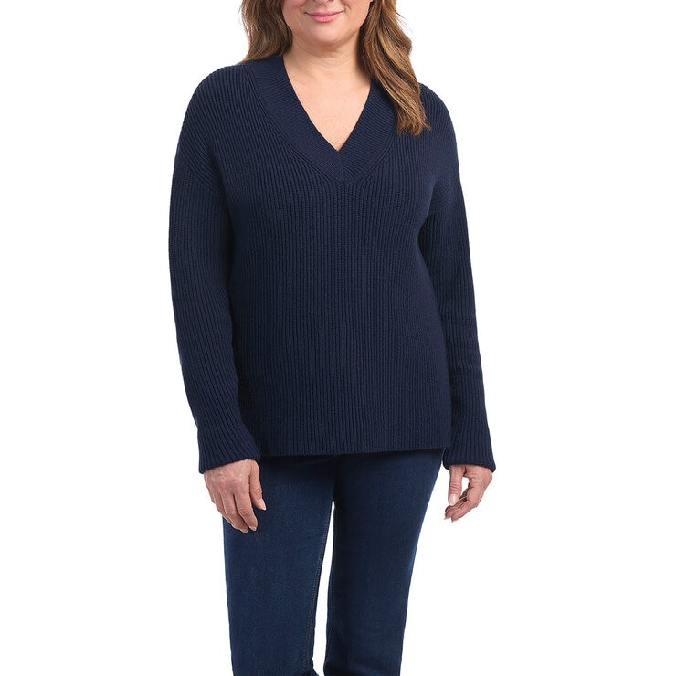 Hilary Radley Suéter para Dama Azul Extra Grande Hilary Radley Suéter para Dama Azul Extra Grande