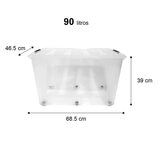 AG Box Set de 2 Cajas con Capacidad de 90L