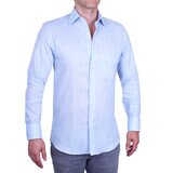 EC CAMISA LINO CABALLERO AZUL CIELO .MX
