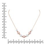 Collar de Perla, Oro Rosa de 14K