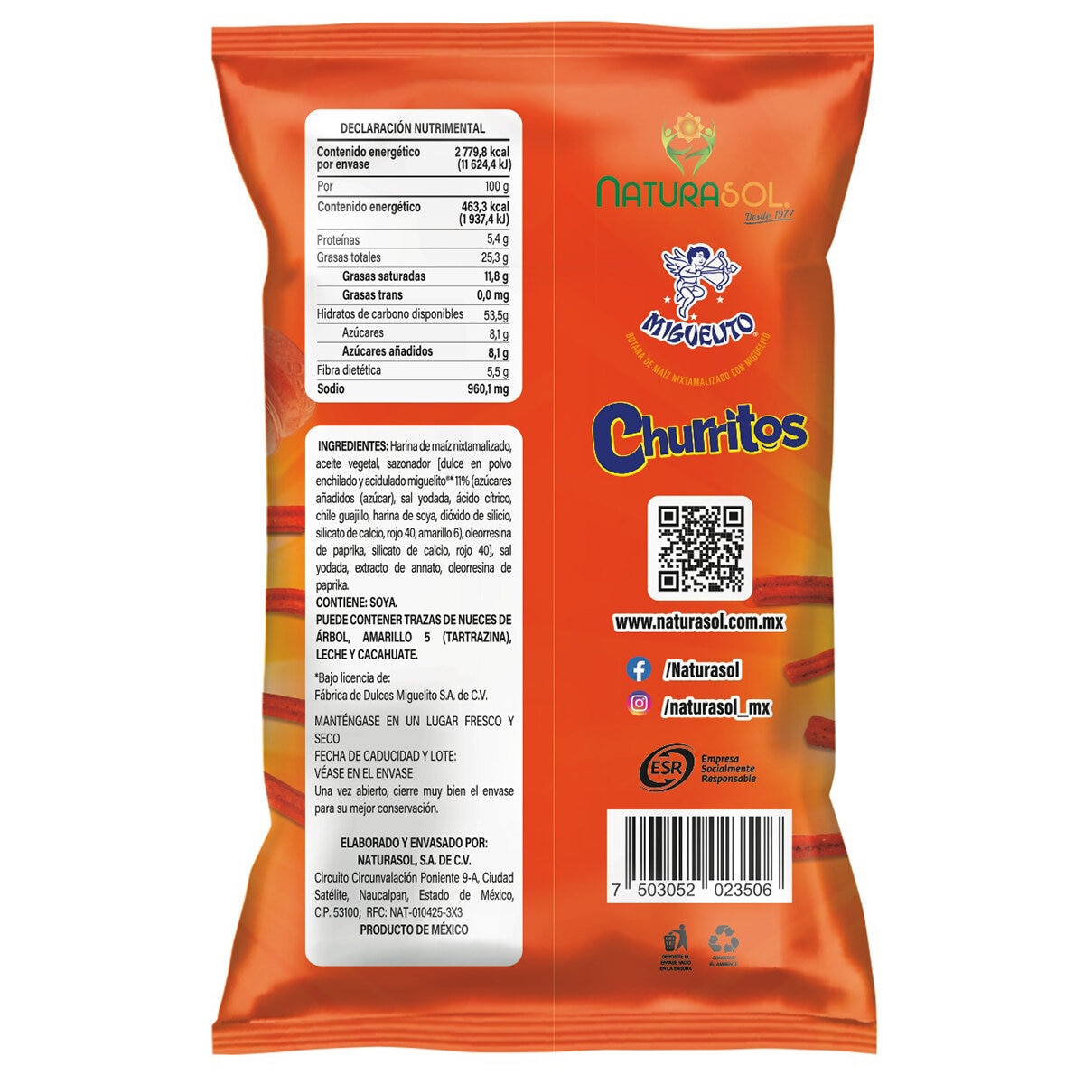 Naturasol Churritos de Miguelito 600g
